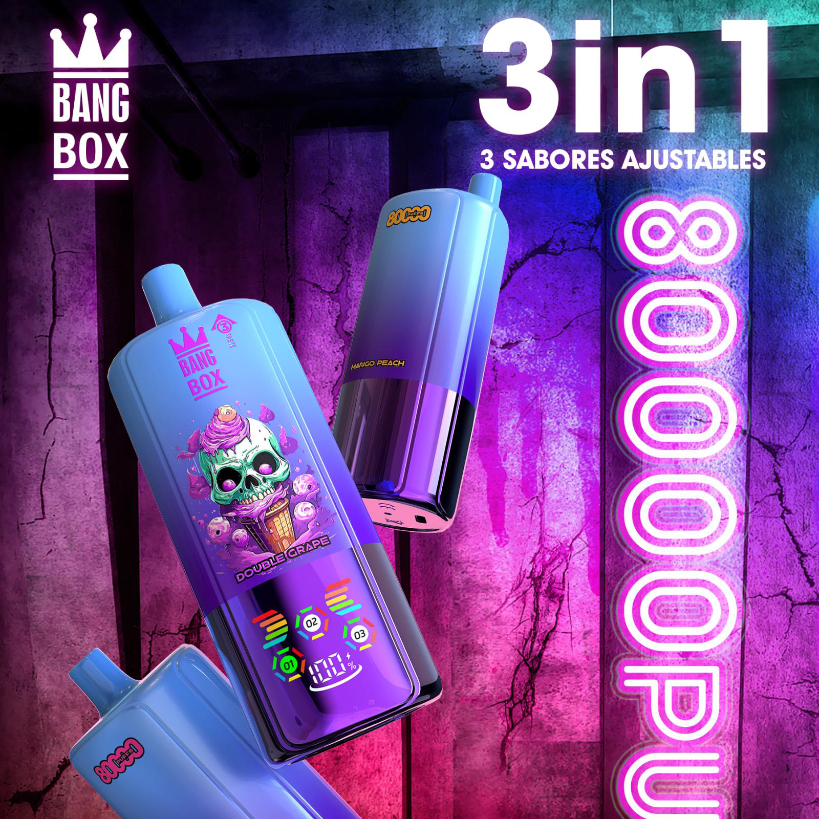 Wegwerp E Sigaret Bang Box 80000 Puffs 3 in 1 Vape