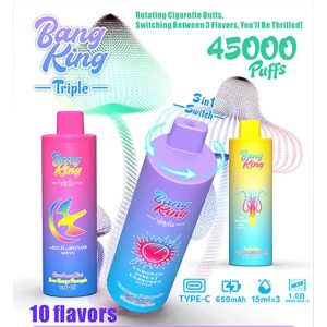 Wegwerp E Sigaret Bang King Triple 45000 Puffs 3 in 1 Vape
