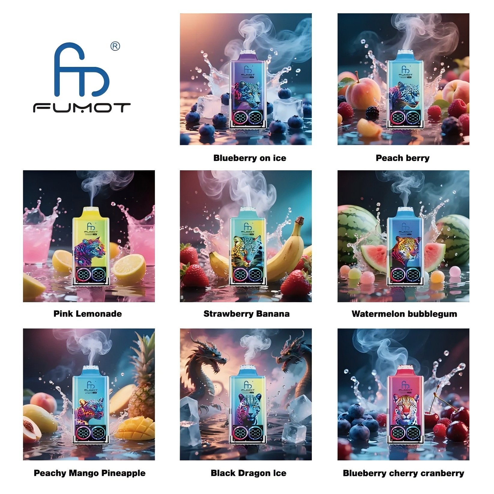 Wegwerp E Sigaret Fumot Leopard 40000 Puffs Vape