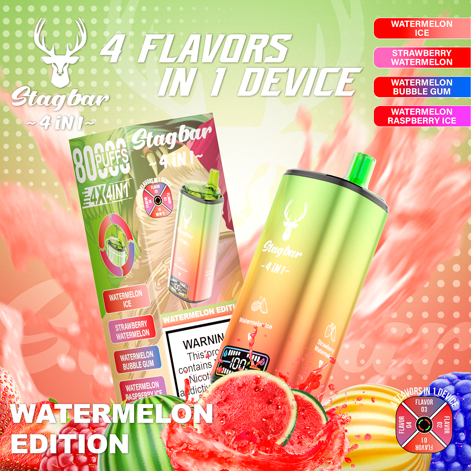 Wegwerp E Sigaret Stag Bar 80000 Puffs 4 in 1 Vape