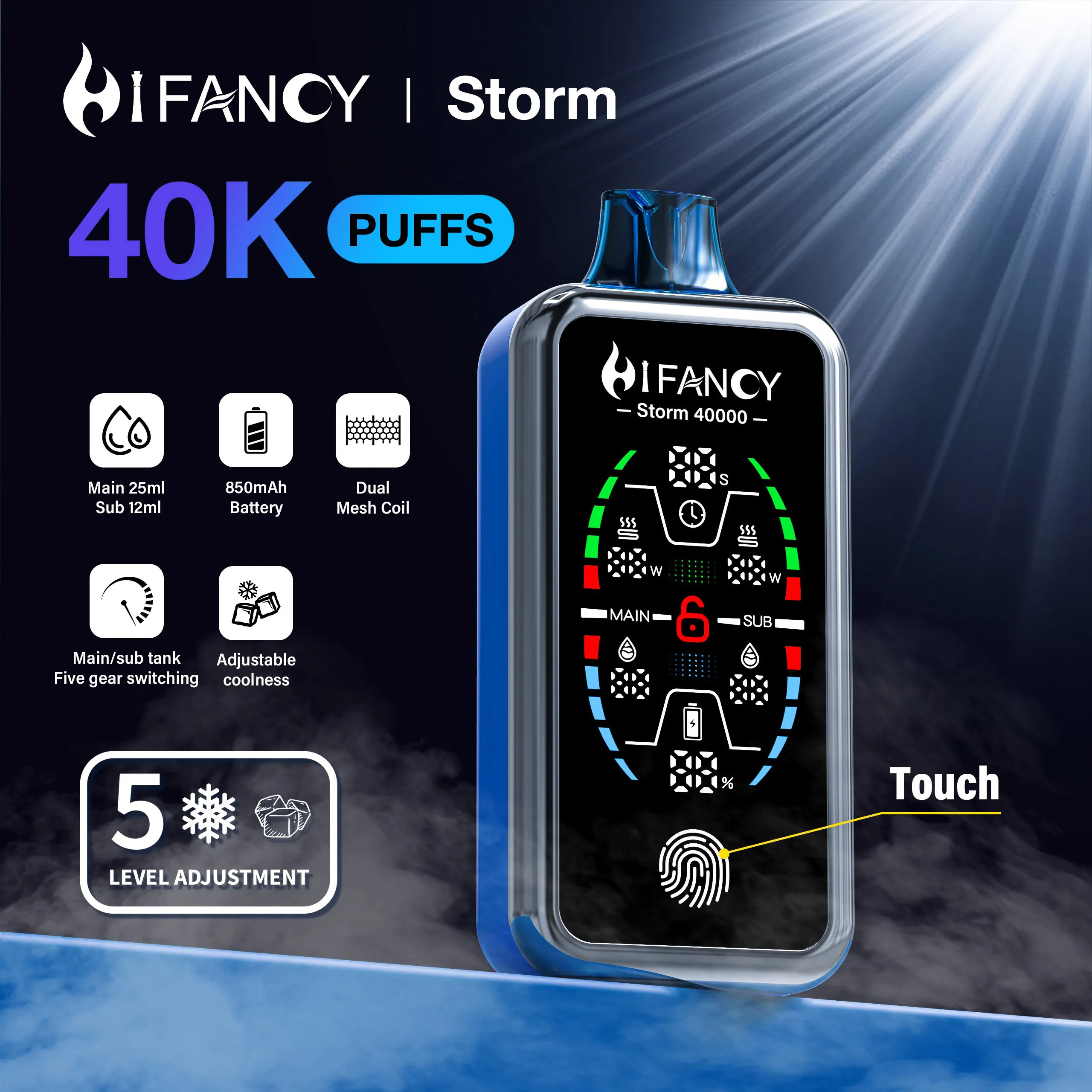 Wegwerp E Sigaret HiFancy Storm 40000 Puffs Vape