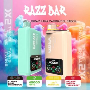 Wegwerp E Sigaret Razz Bar 40000 Puffs Vape Dubbele Smaak