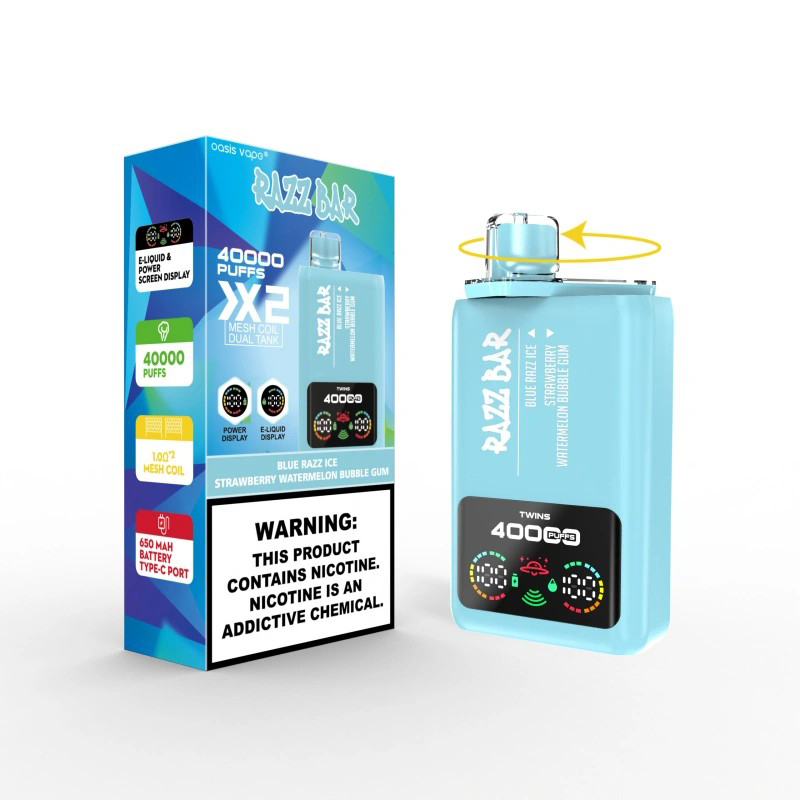 Wegwerp E Sigaret Razz Bar 40000 Puffs Vape Dubbele Smaak