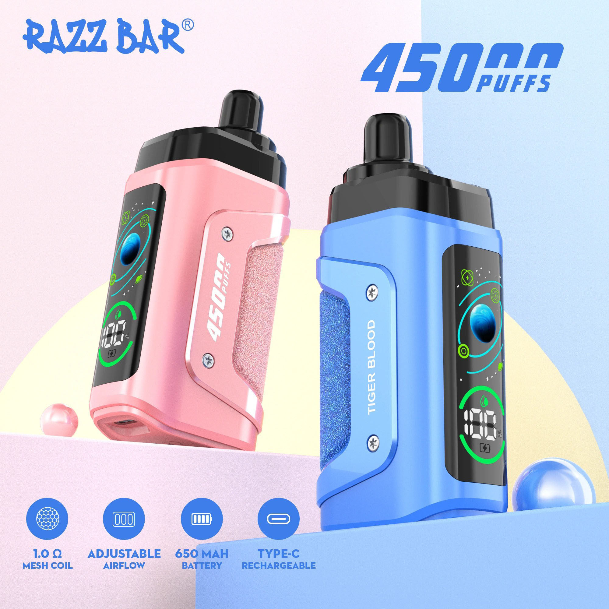Wegwerp E Sigaret Razz Bar 45000 Puffs Vape