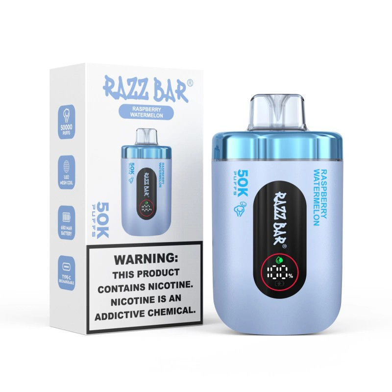 Wegwerp E Sigaret Razz Bar 50000 Puffs Vape