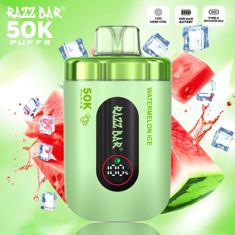 Wegwerp E Sigaret Razz Bar 50000 Puffs Vape