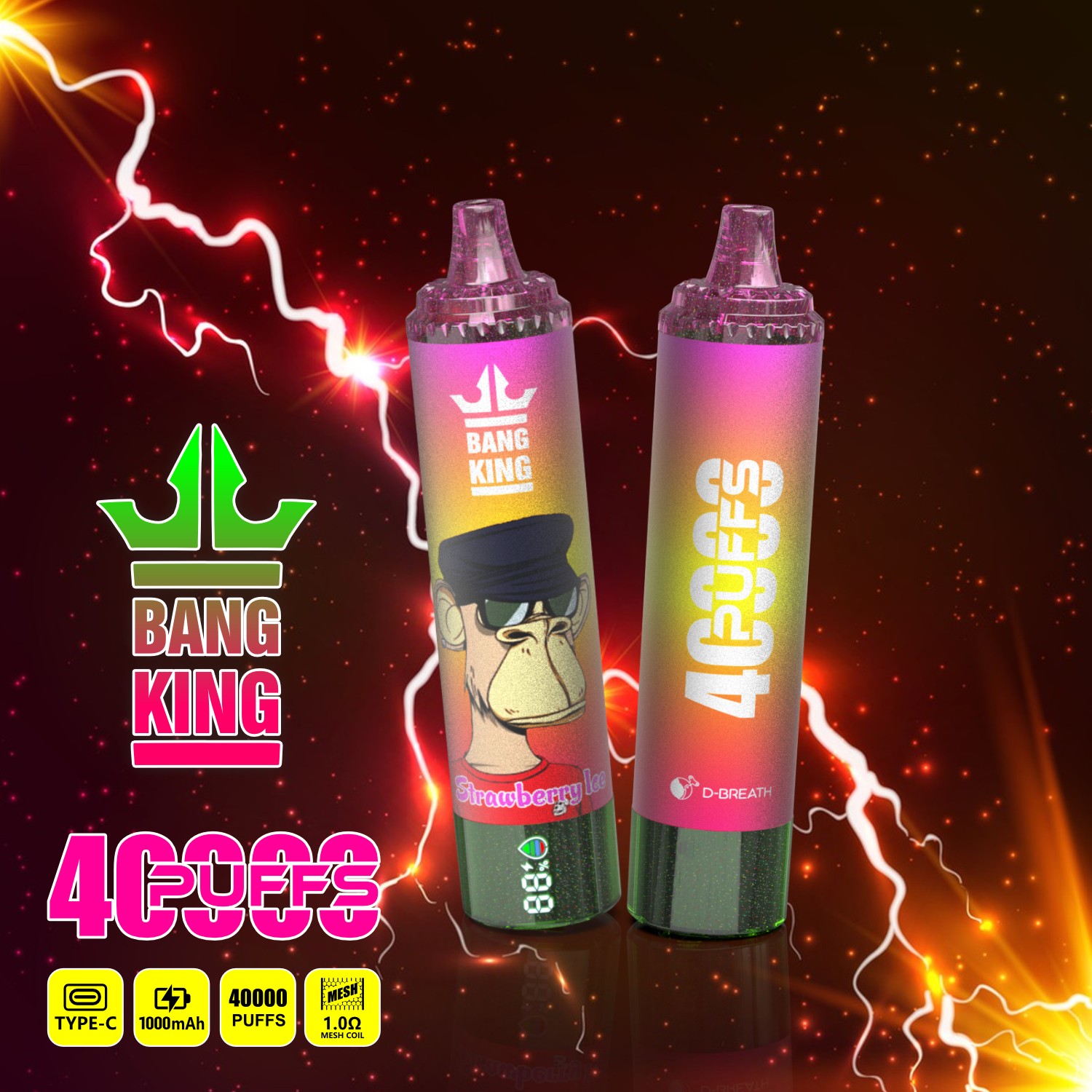 Wegwerp E Sigaret Bang King 40000 Puffs Vape