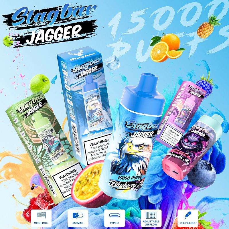 Wegwerp E Sigaret Stag Bar Jagger 15000 Puffs Vape