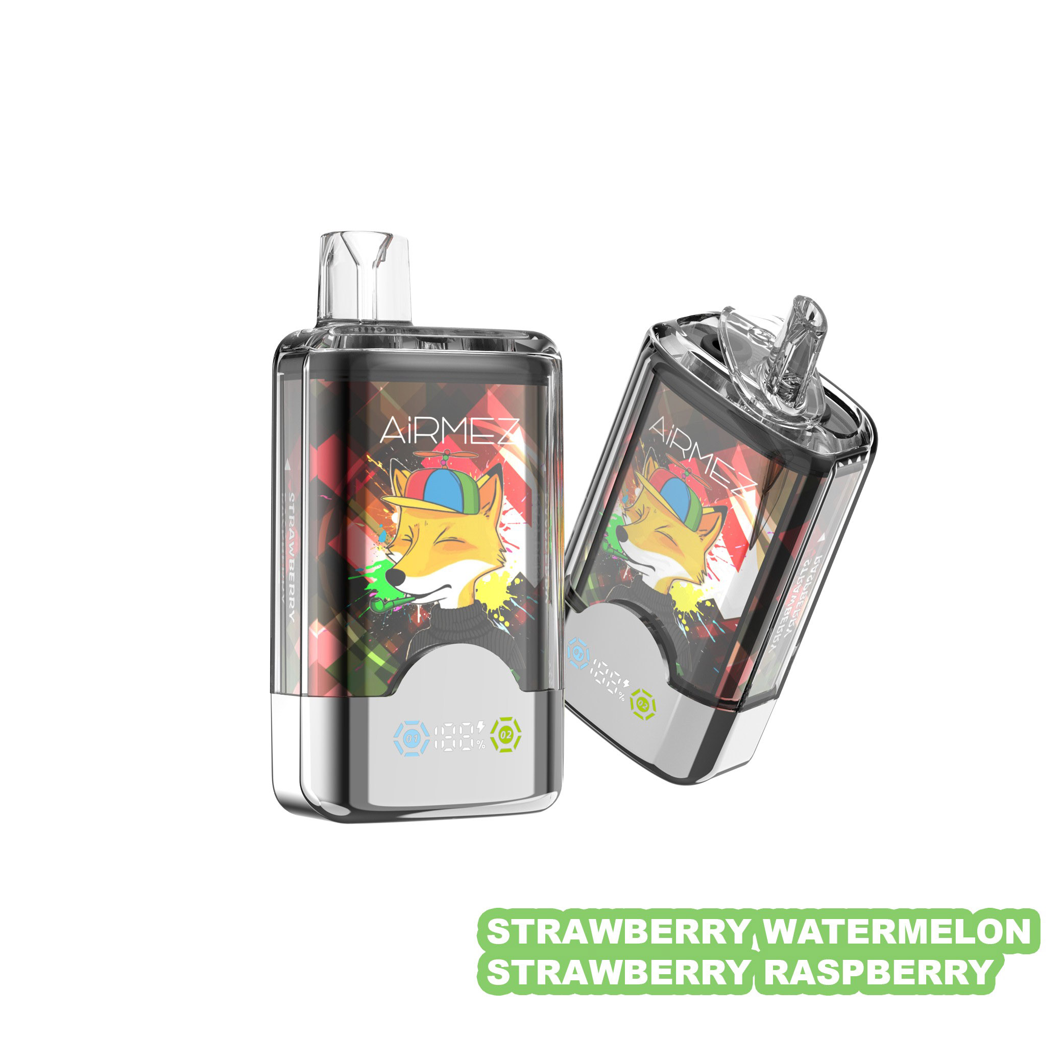 Wegwerp E Sigaret Airmez Fox 80000 Puffs Vape Dubbele Smaak