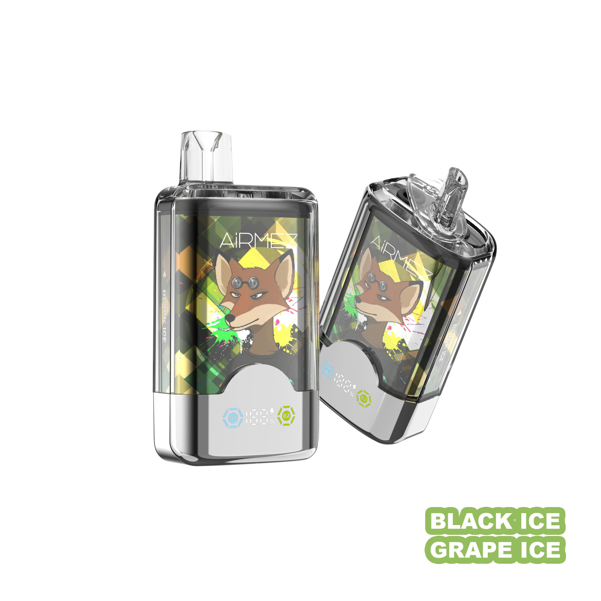 Wegwerp E Sigaret Airmez Fox 80000 Puffs Vape Dubbele Smaak