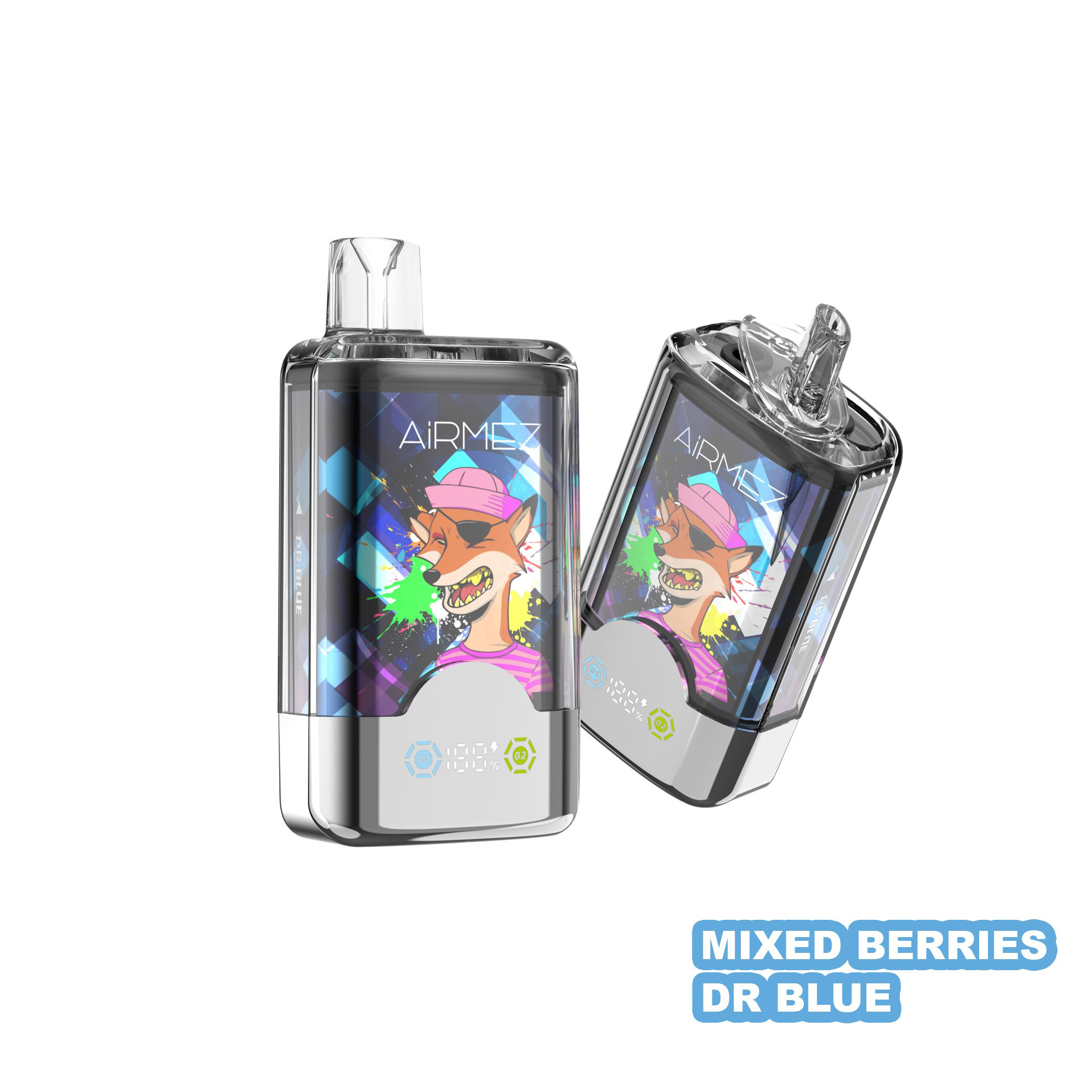 Wegwerp E Sigaret Airmez Fox 80000 Puffs Vape Dubbele Smaak