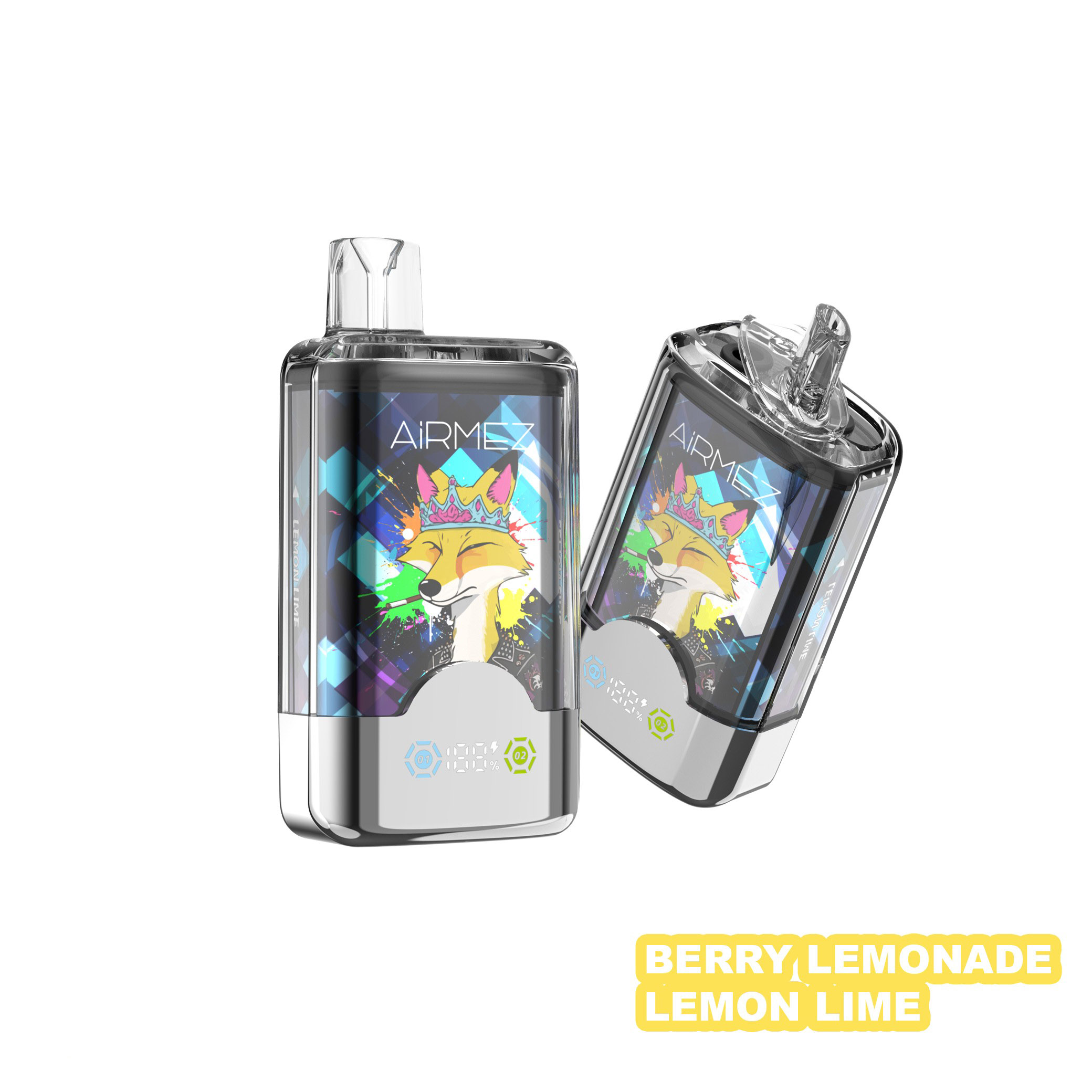 Wegwerp E Sigaret Airmez Fox 80000 Puffs Vape Dubbele Smaak