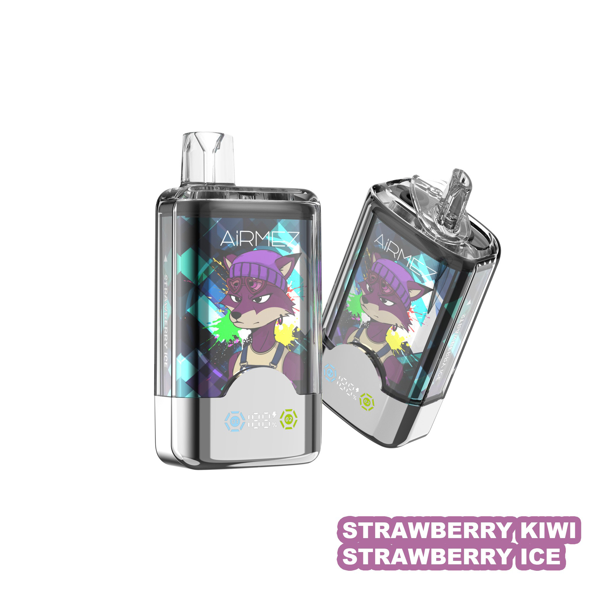 Wegwerp E Sigaret Airmez Fox 80000 Puffs Vape Dubbele Smaak
