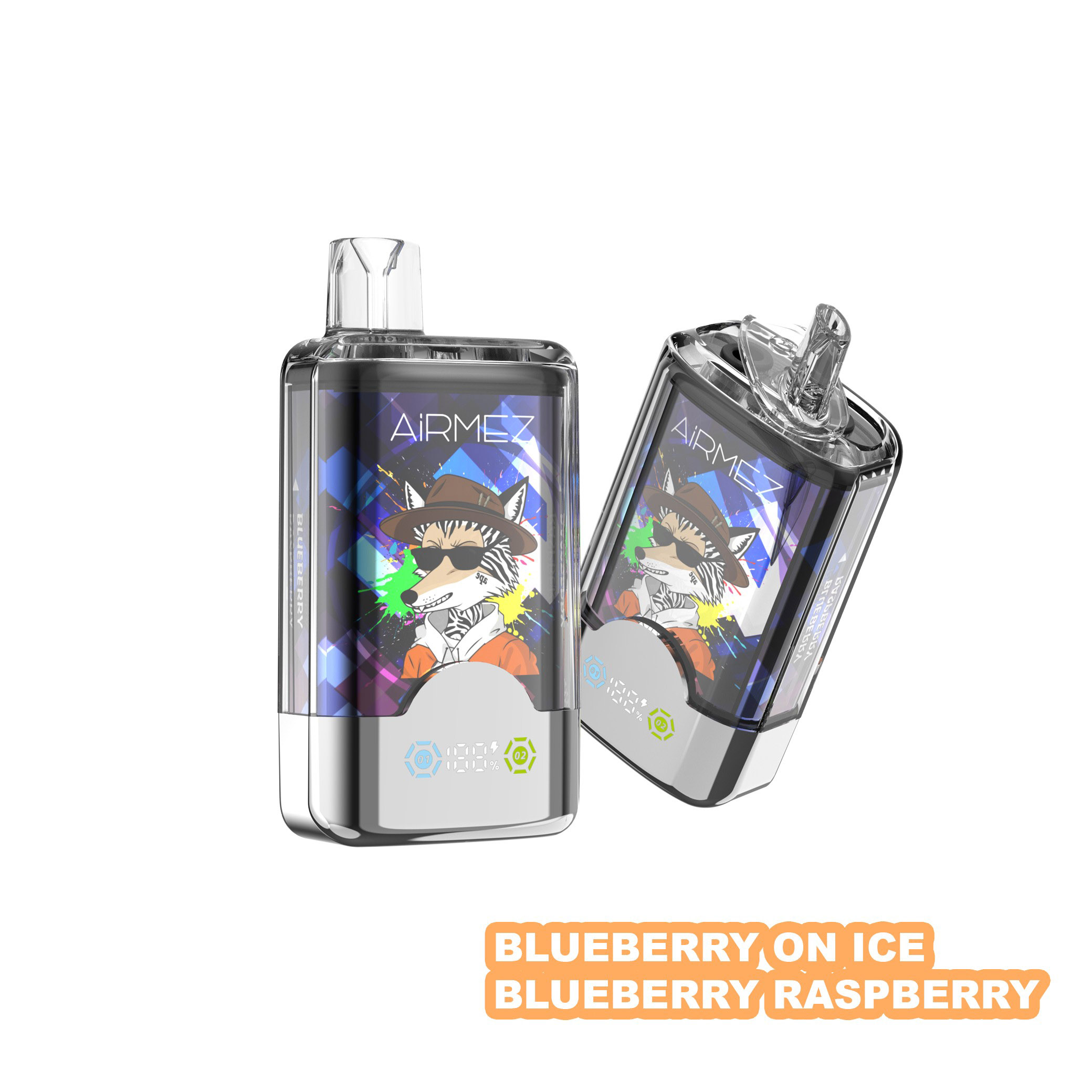 Wegwerp E Sigaret Airmez Fox 80000 Puffs Vape Dubbele Smaak