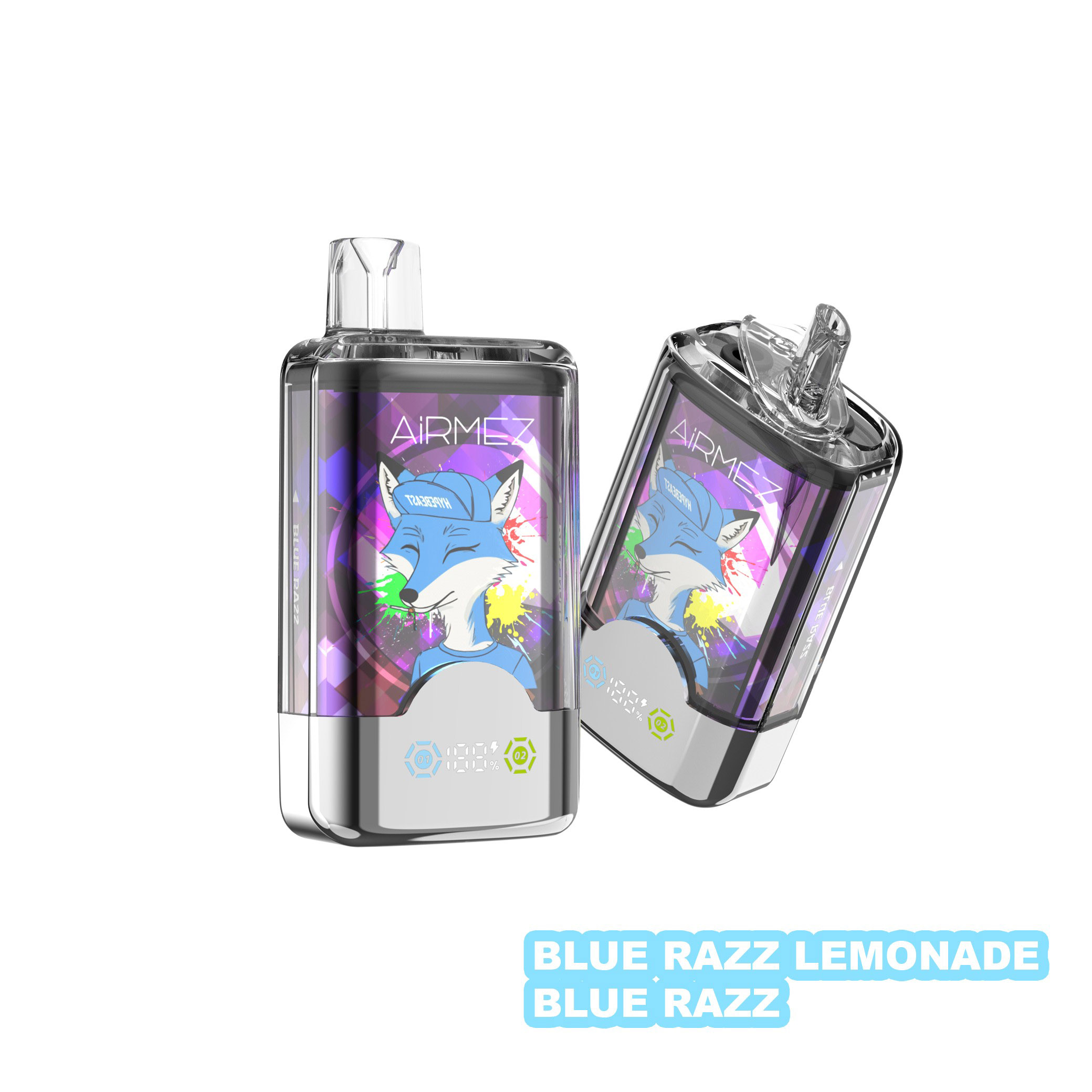 Wegwerp E Sigaret Airmez Fox 80000 Puffs Vape Dubbele Smaak