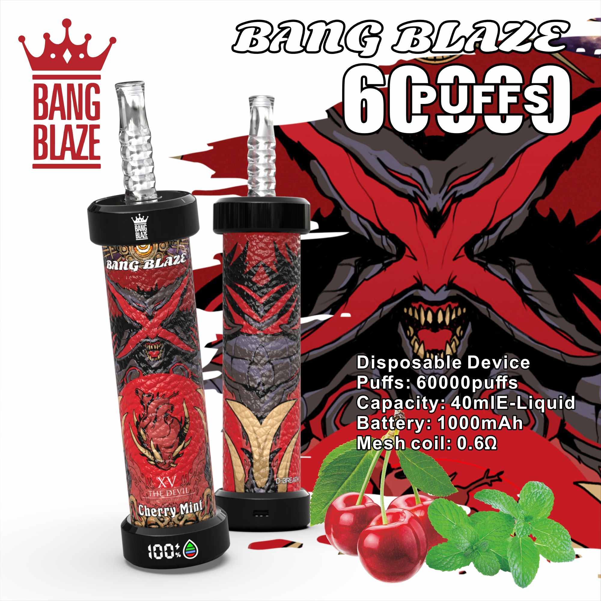 Wegwerp E Sigaret Bang Blaze Shisha 60000 Puffs Vape