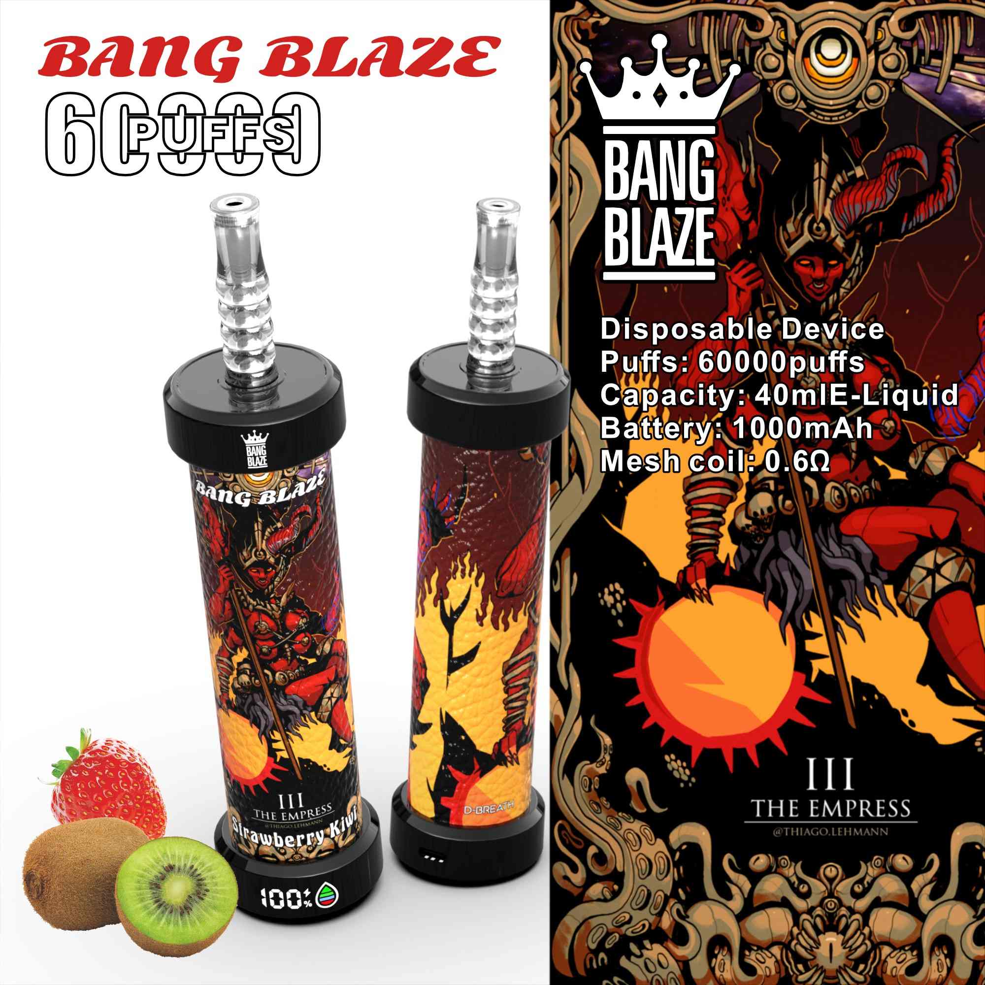 Wegwerp E Sigaret Bang Blaze Shisha 60000 Puffs Vape