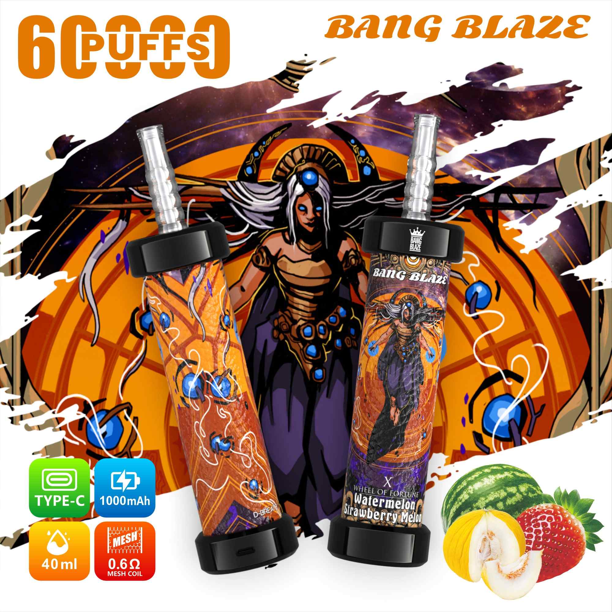 Wegwerp E Sigaret Bang Blaze Shisha 60000 Puffs Vape