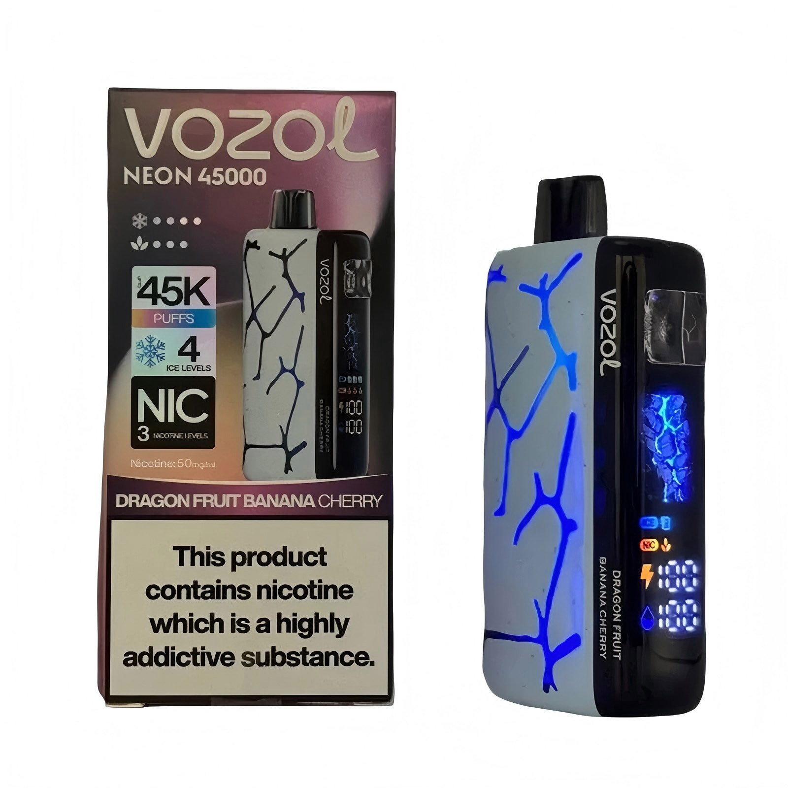 Wegwerp E Sigaret Vozol Neon 45000 Puffs Vape