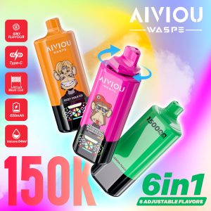 Wegwerp E Sigaret WASPE 150000 Puffs 6 in 1 Vape
