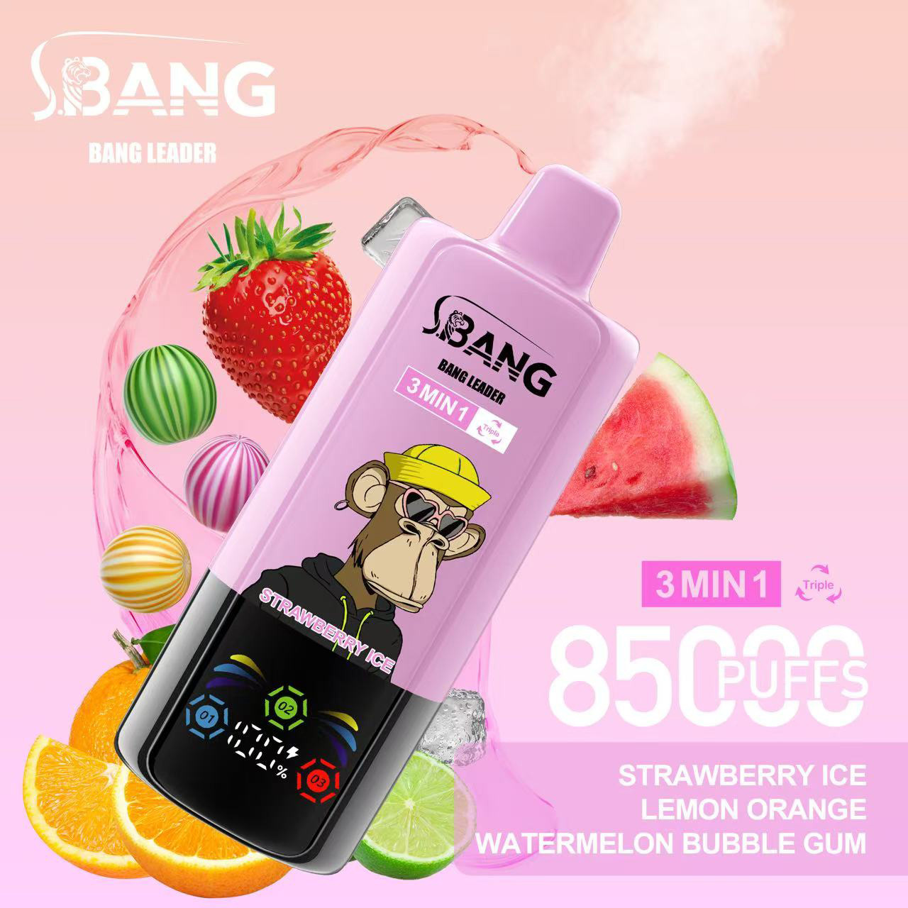Wegwerp E Sigaret Bang Leader 85000 Puffs 3 in 1 Vape