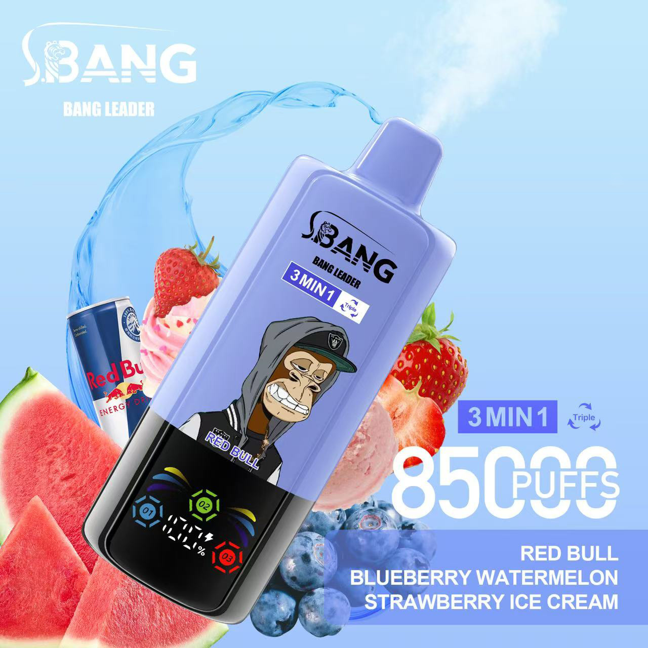 Wegwerp E Sigaret Bang Leader 85000 Puffs 3 in 1 Vape
