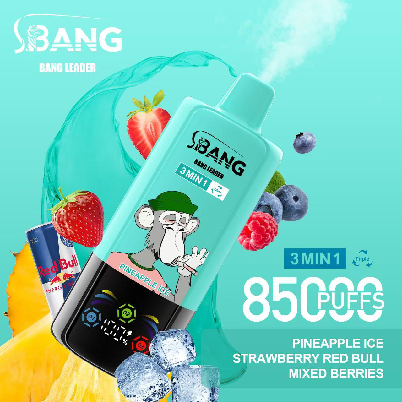 Wegwerp E Sigaret Bang Leader 85000 Puffs 3 in 1 Vape