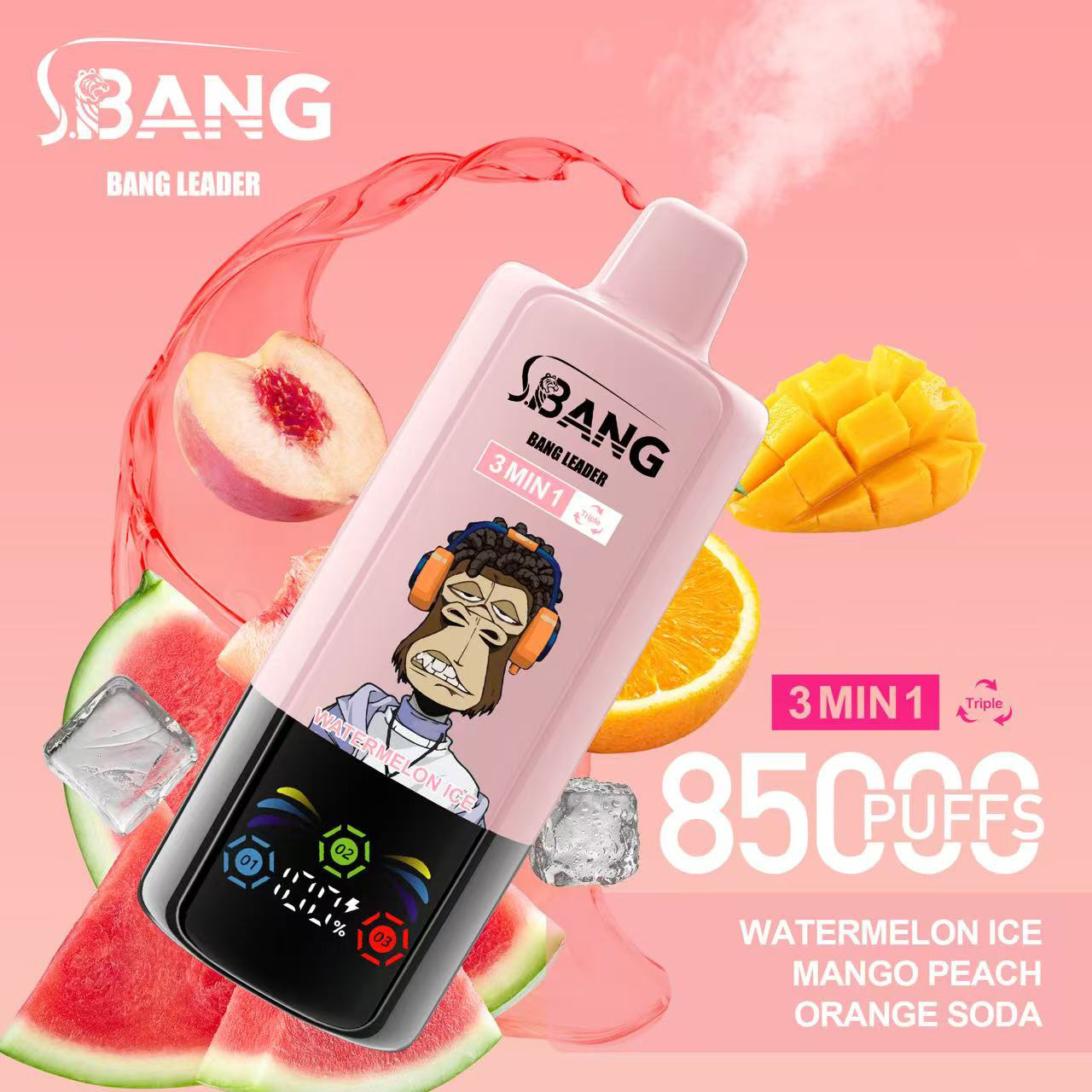 Wegwerp E Sigaret Bang Leader 85000 Puffs 3 in 1 Vape