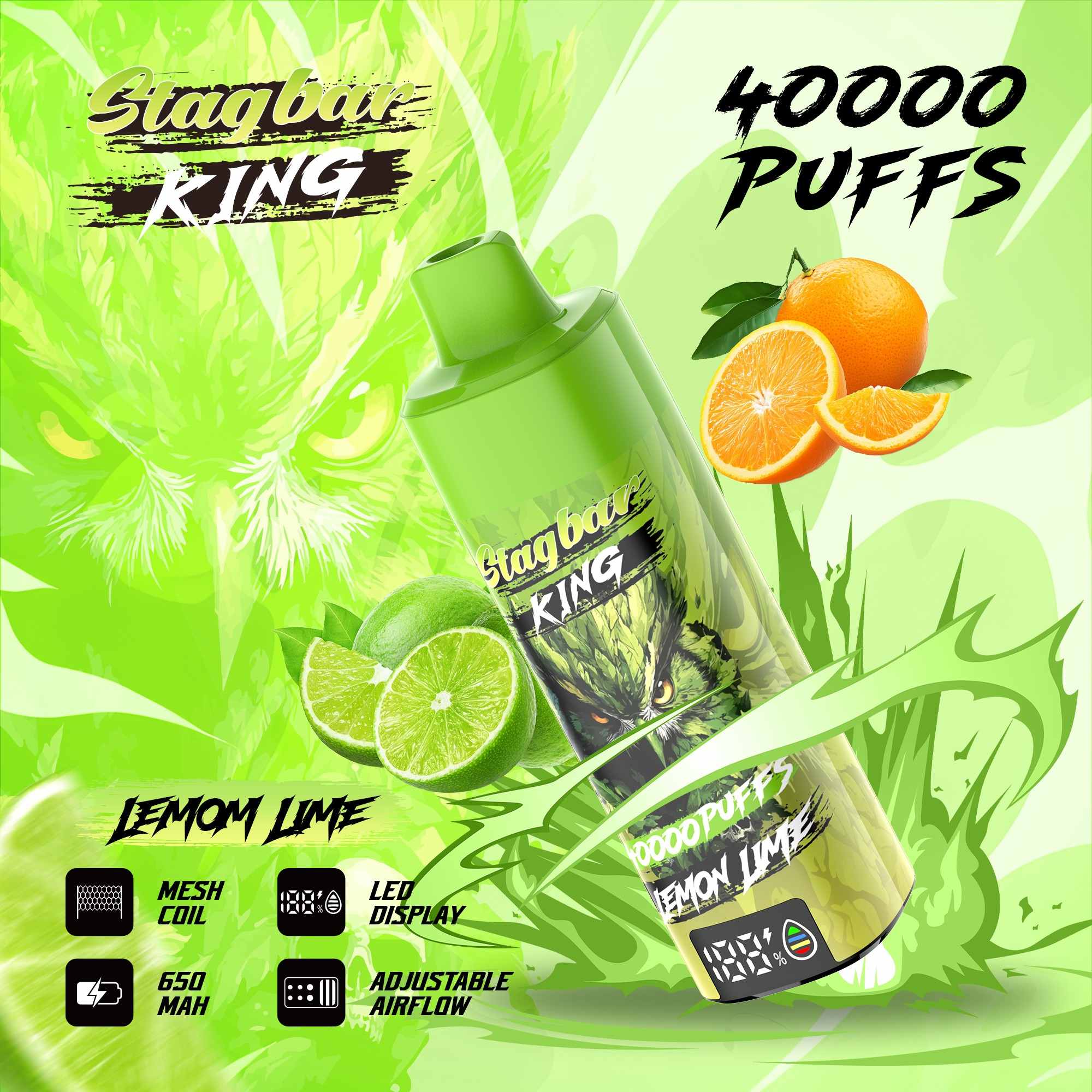 Wegwerp E Sigaret Stag Bar King 40000 Puffs Vape