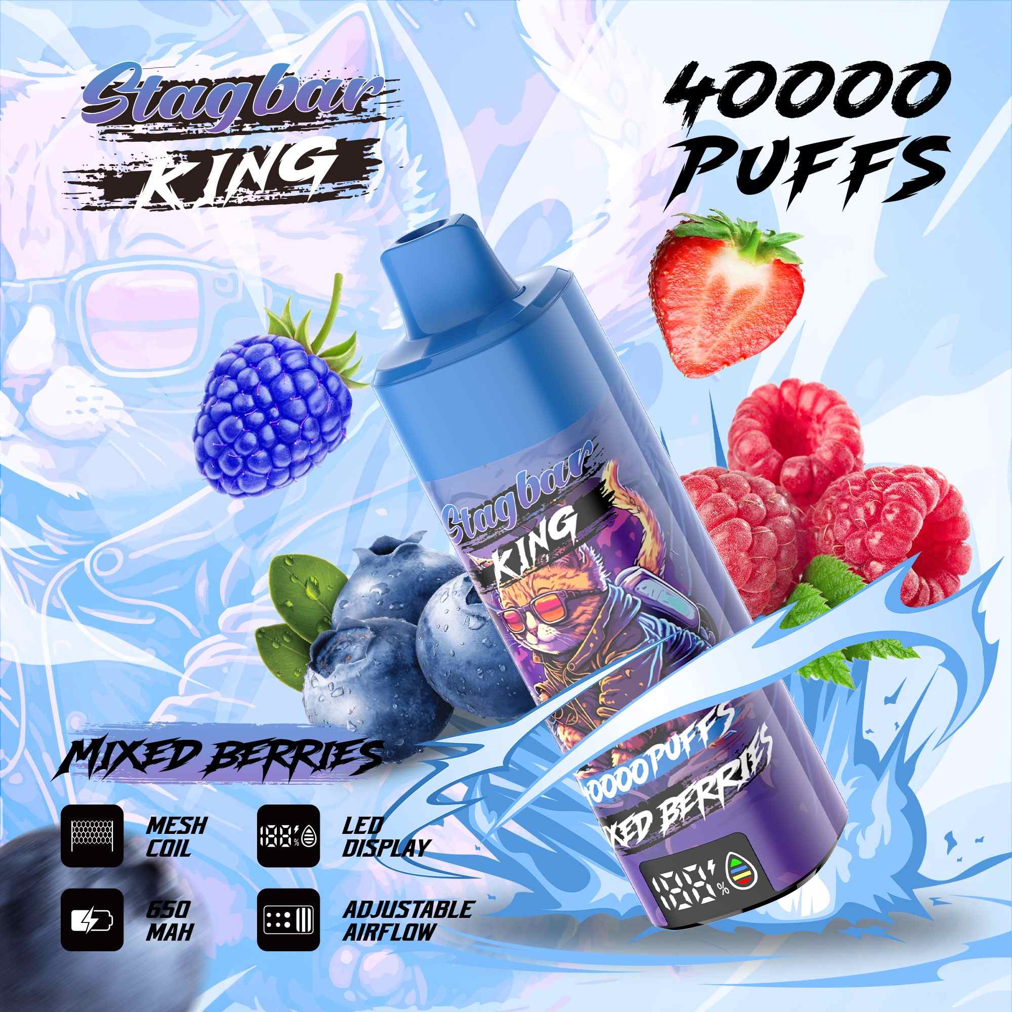 Wegwerp E Sigaret Stag Bar King 40000 Puffs Vape