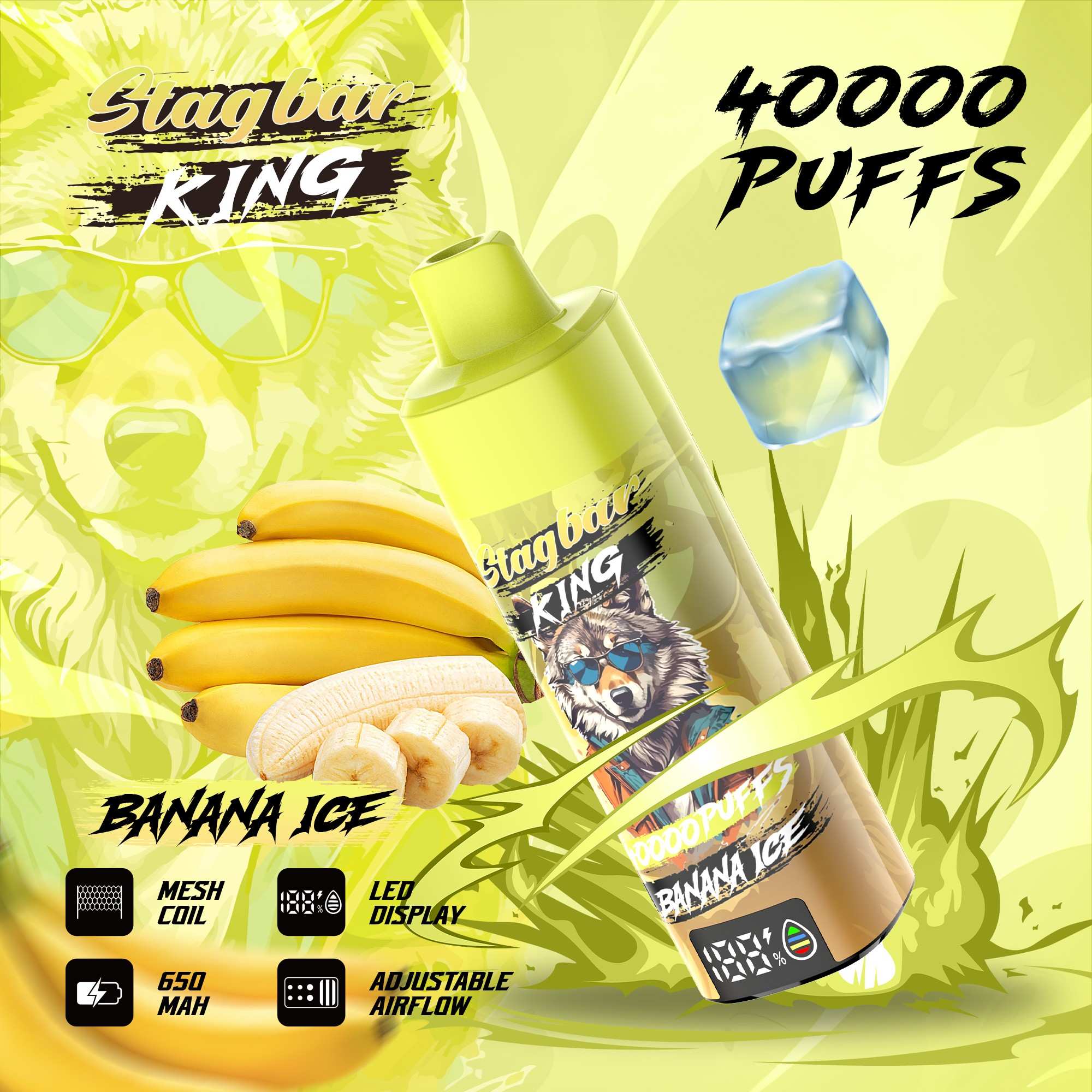 Wegwerp E Sigaret Stag Bar King 40000 Puffs Vape