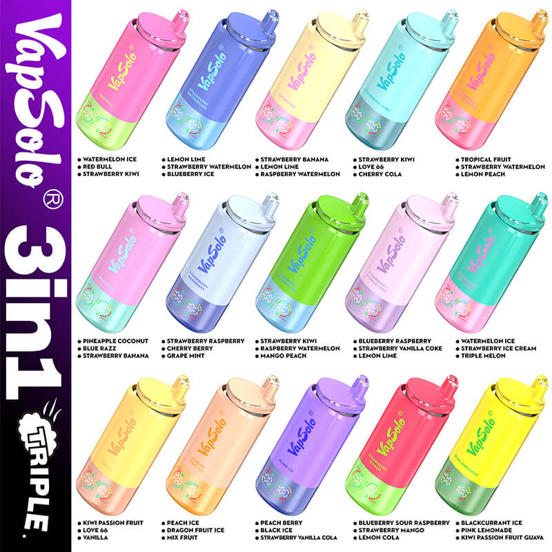Wegwerp E Sigaret Vapsolo Triple Pro 60000 Puffs 3 in 1 Vape