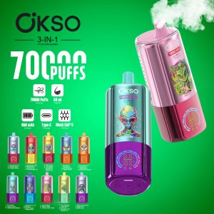 Wegwerp E Sigaret OKSO 70000 Puffs 3 in 1 Vape