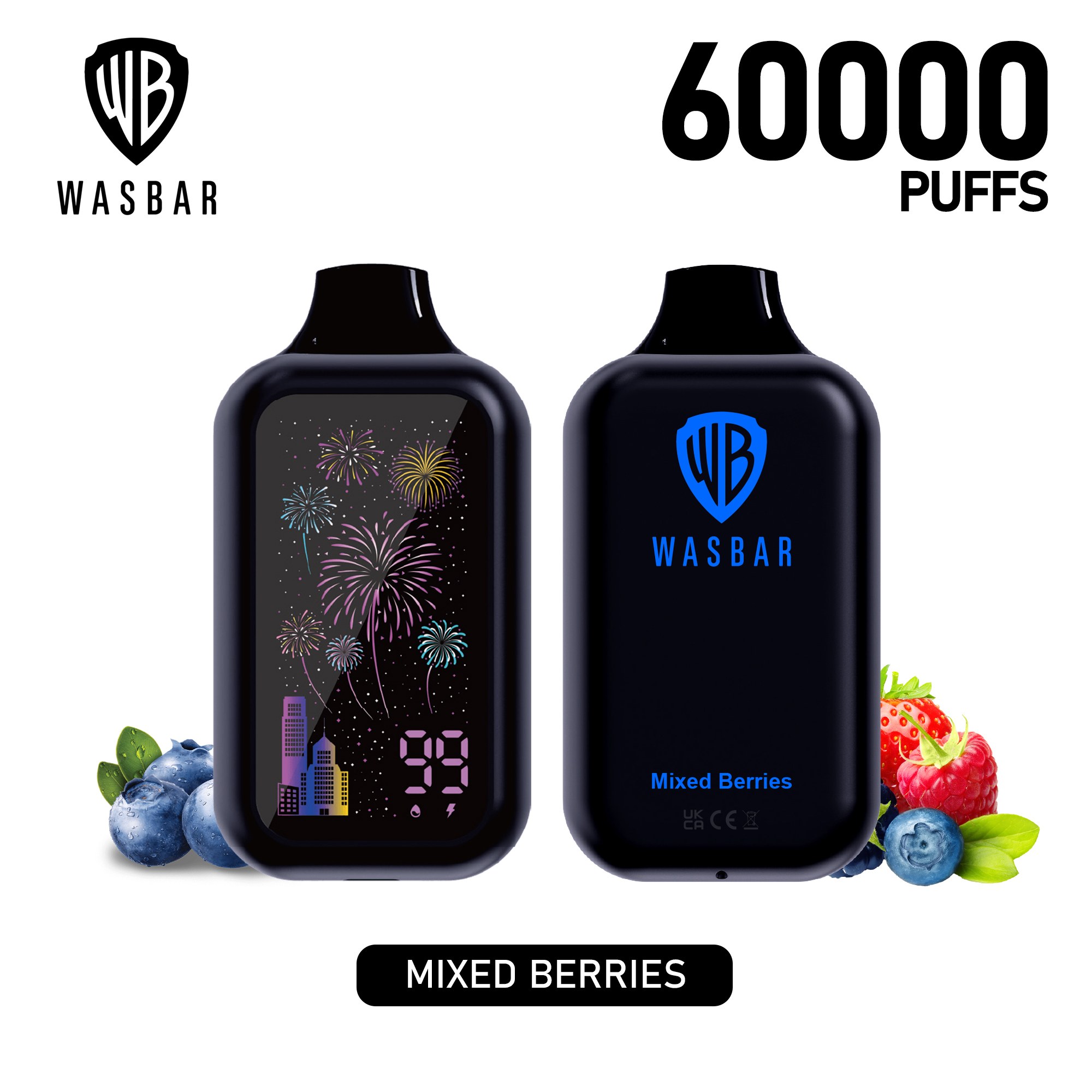 Wegwerp E Sigaret Wasbar 60000 Puffs Vape