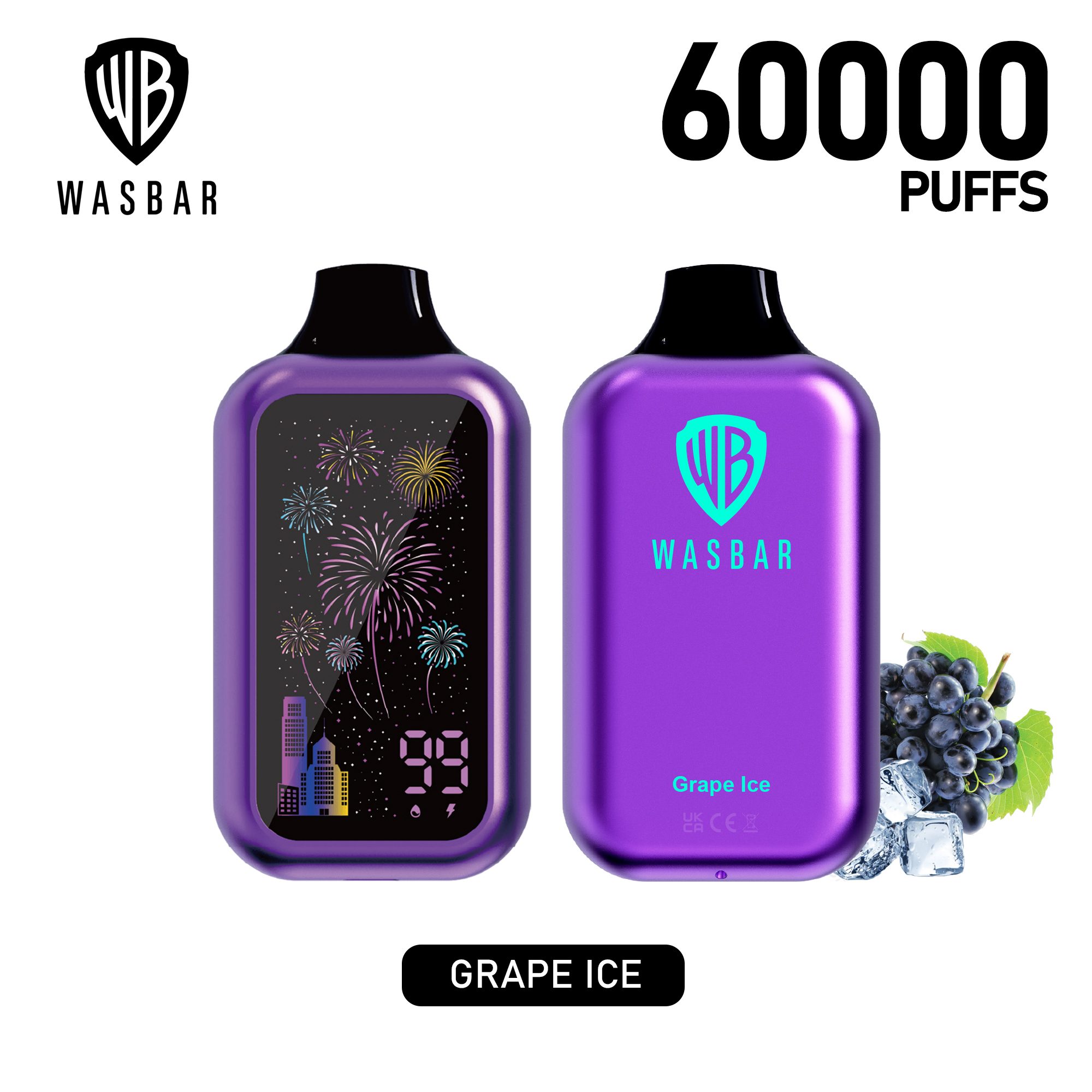 Wegwerp E Sigaret Wasbar 60000 Puffs Vape