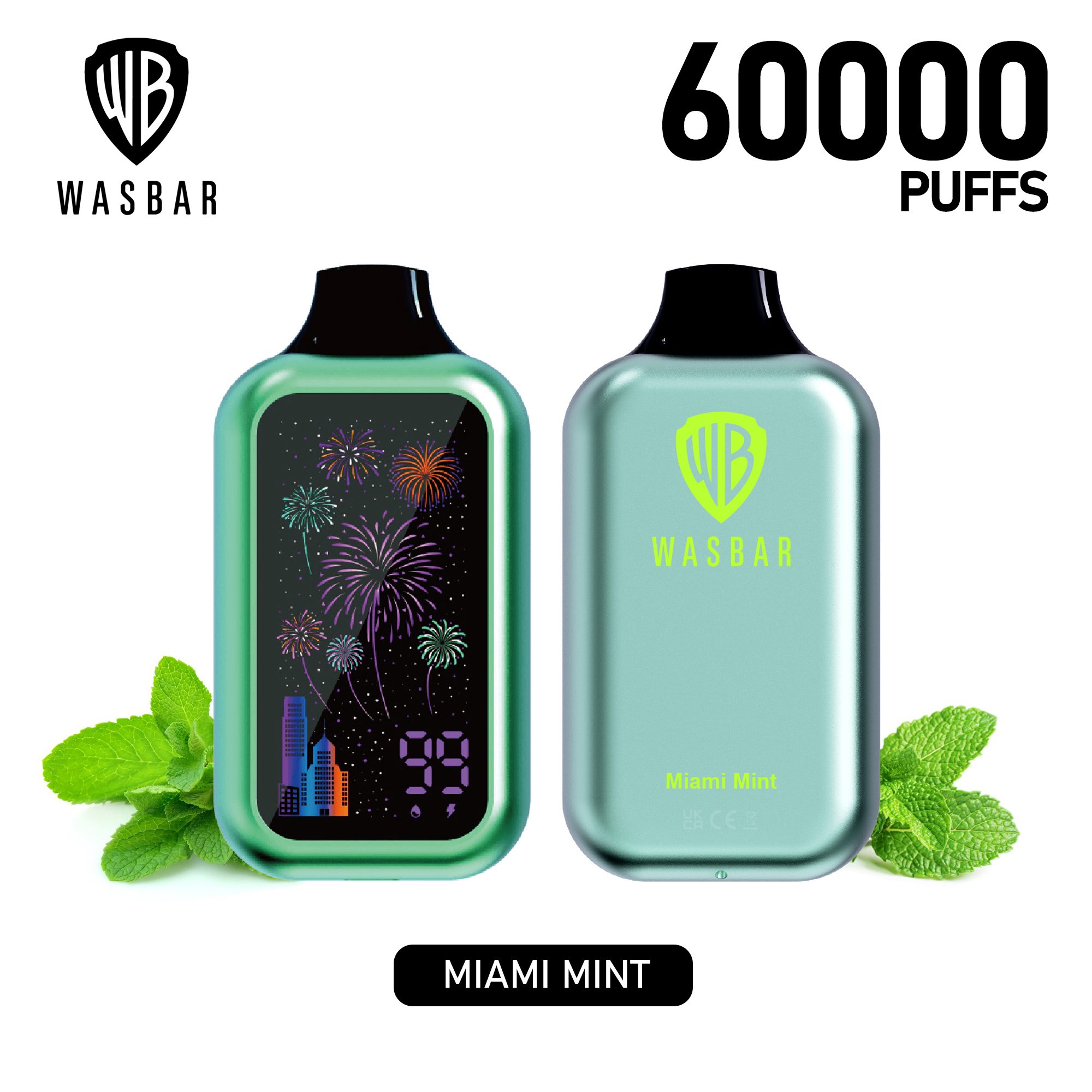 Wegwerp E Sigaret Wasbar 60000 Puffs Vape