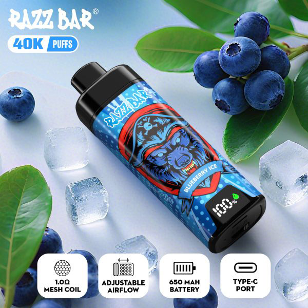 Wegwerp E Sigaret Razz Bar 40K Puffs Vape