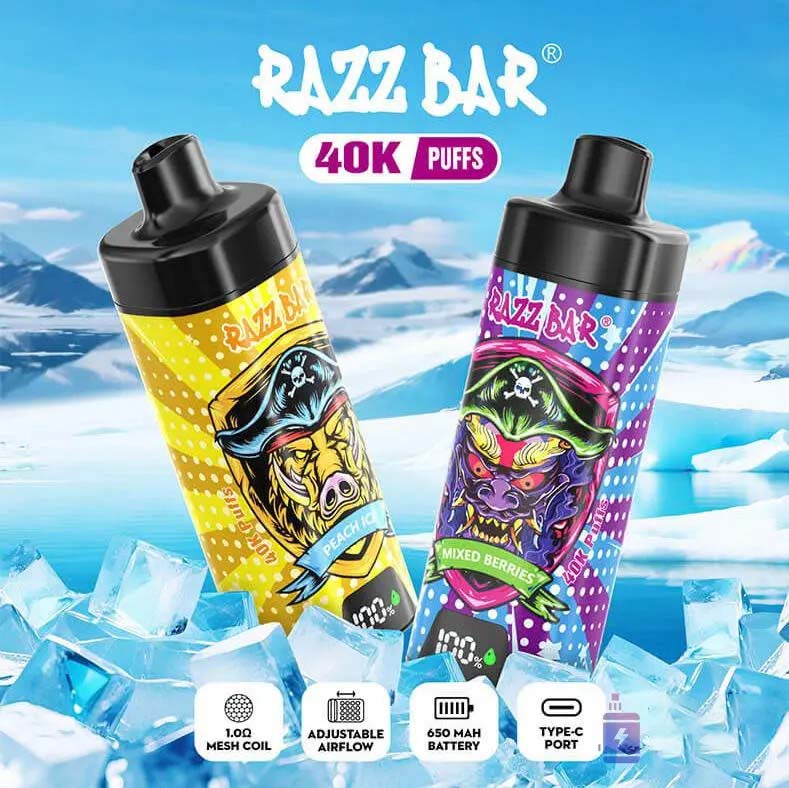 Wegwerp E Sigaret Razz Bar 40K Puffs Vape