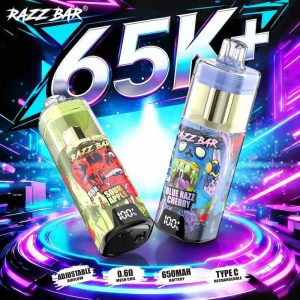 Wegwerp E Sigaret Razz Bar 65000 Puffs Vape