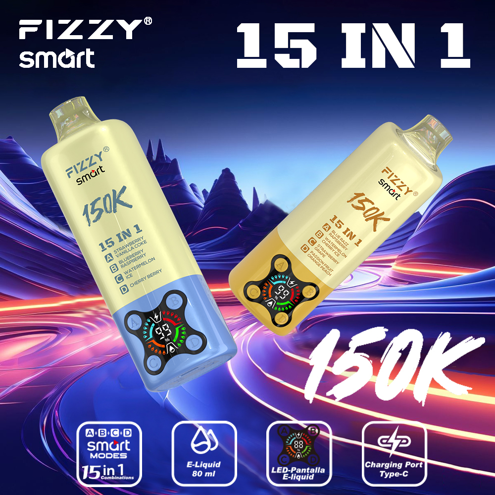 Wegwerp E Sigaret Fizzy Smart 150K Puffs 15 in 1 Vape