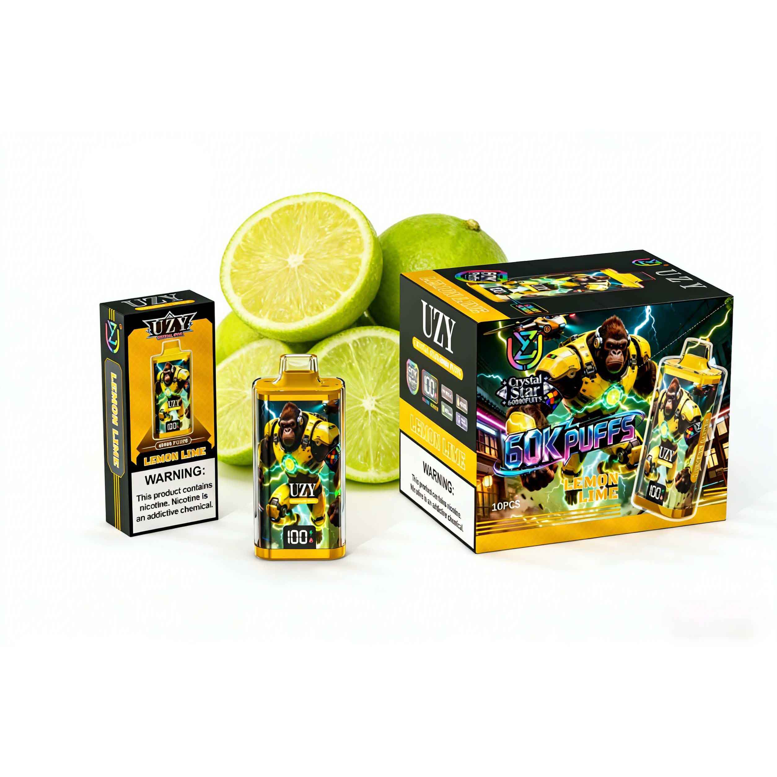 Wegwerp E Sigaret UZY Crystal Star 60000 Puffs Vape