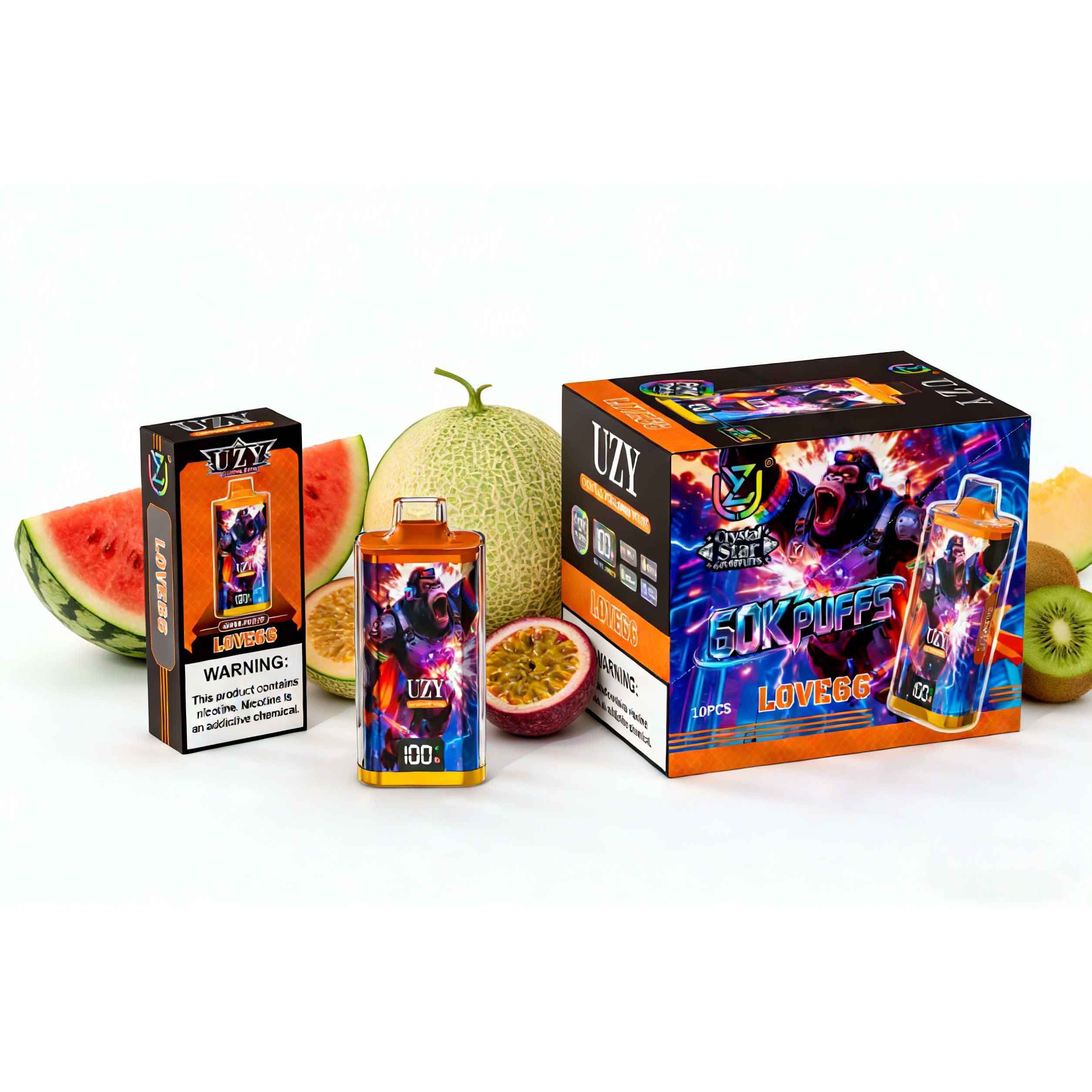 Wegwerp E Sigaret UZY Crystal Star 60000 Puffs Vape