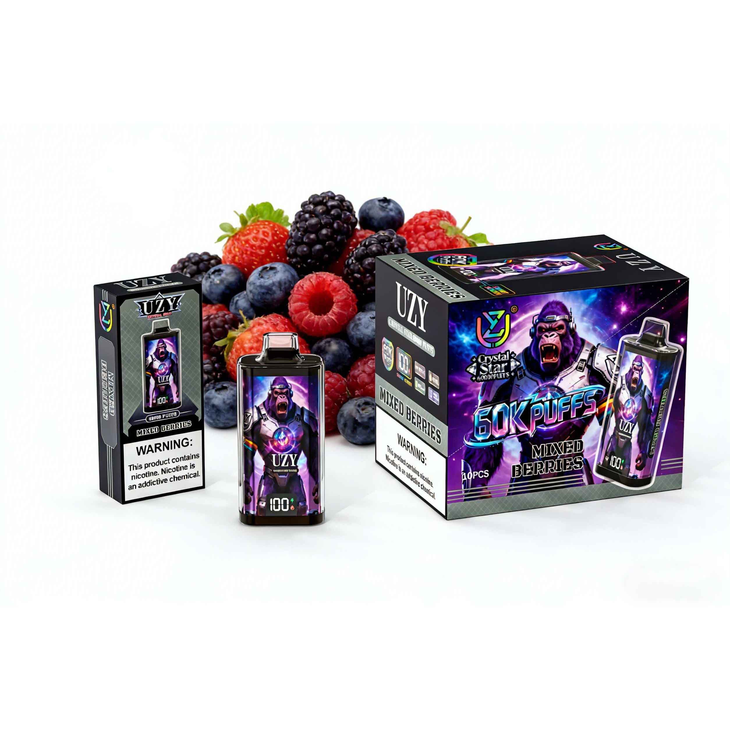 Wegwerp E Sigaret UZY Crystal Star 60000 Puffs Vape