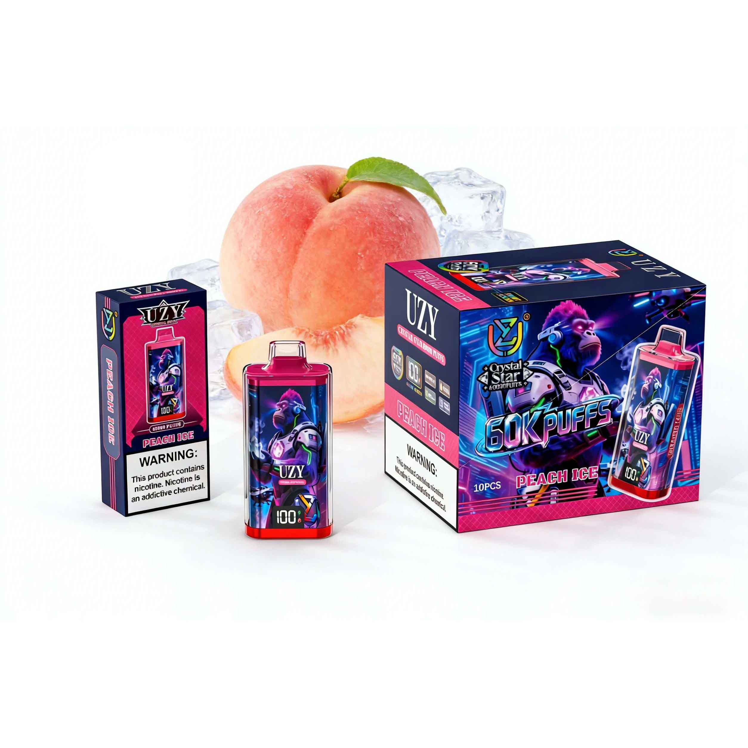 Wegwerp E Sigaret UZY Crystal Star 60000 Puffs Vape