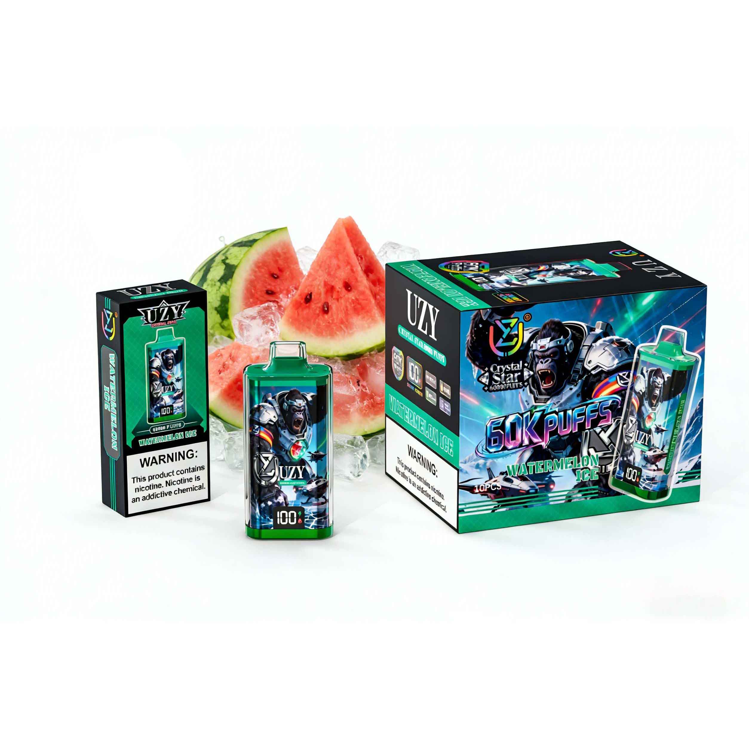 Wegwerp E Sigaret UZY Crystal Star 60000 Puffs Vape