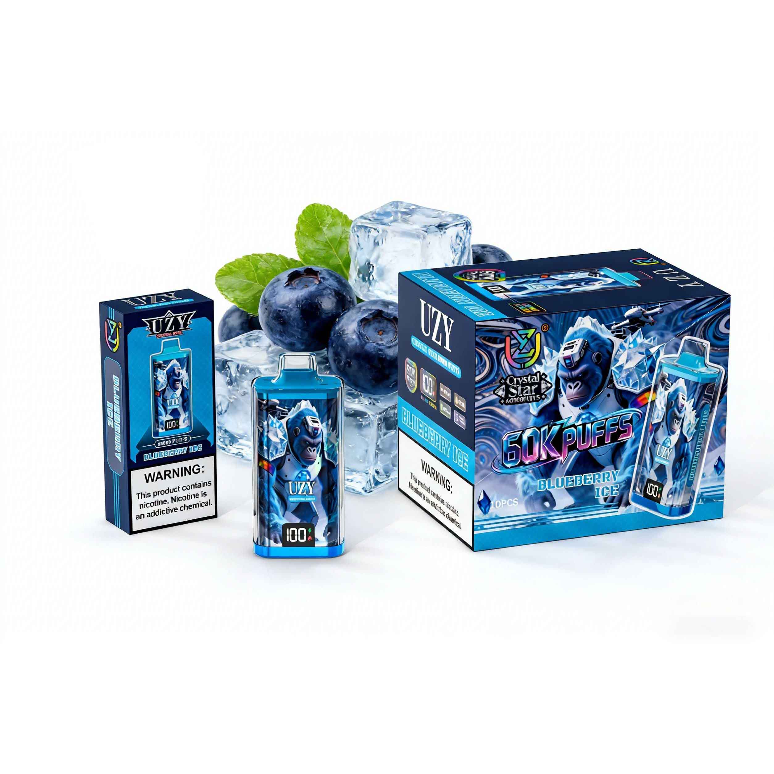 Wegwerp E Sigaret UZY Crystal Star 60000 Puffs Vape