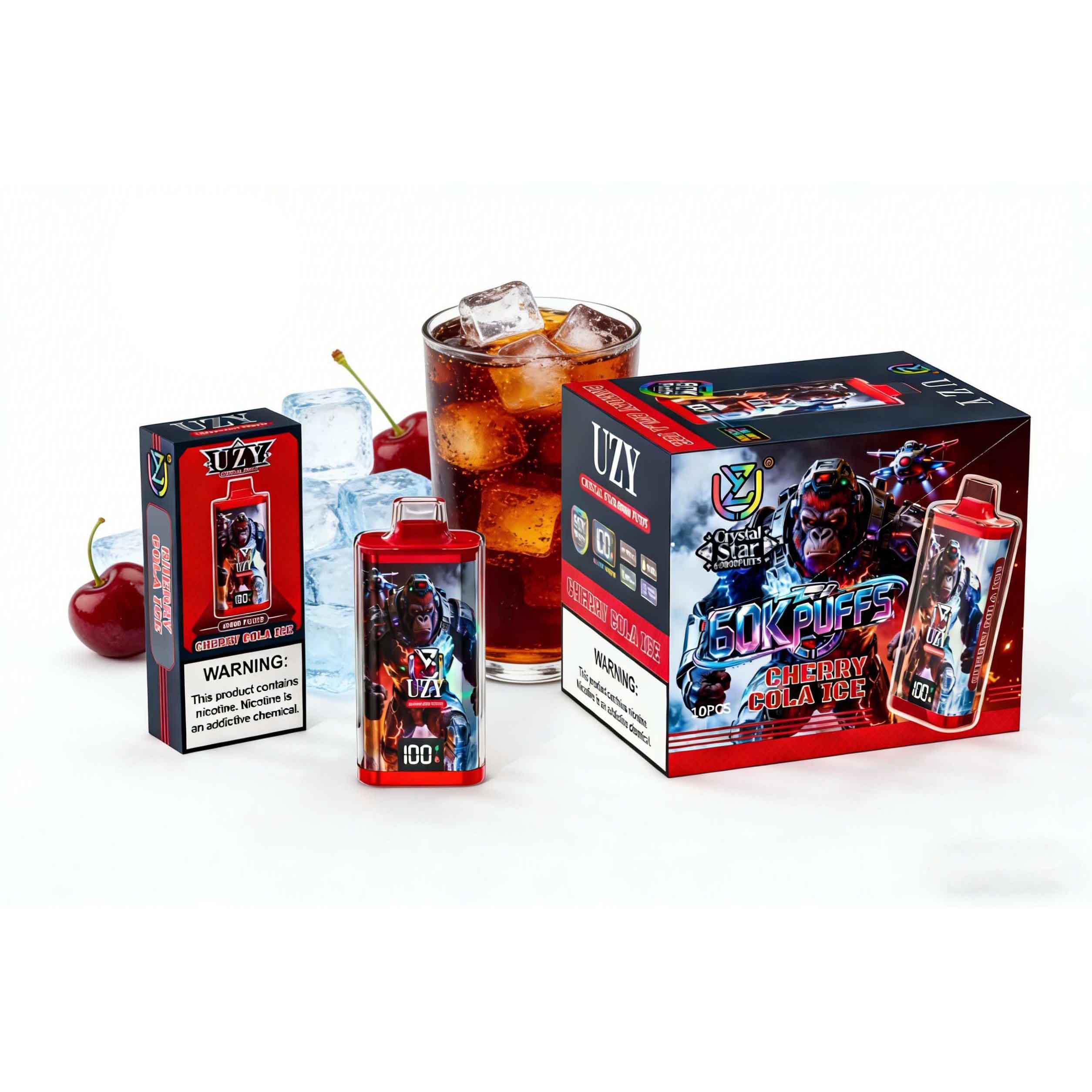 Wegwerp E Sigaret UZY Crystal Star 60000 Puffs Vape