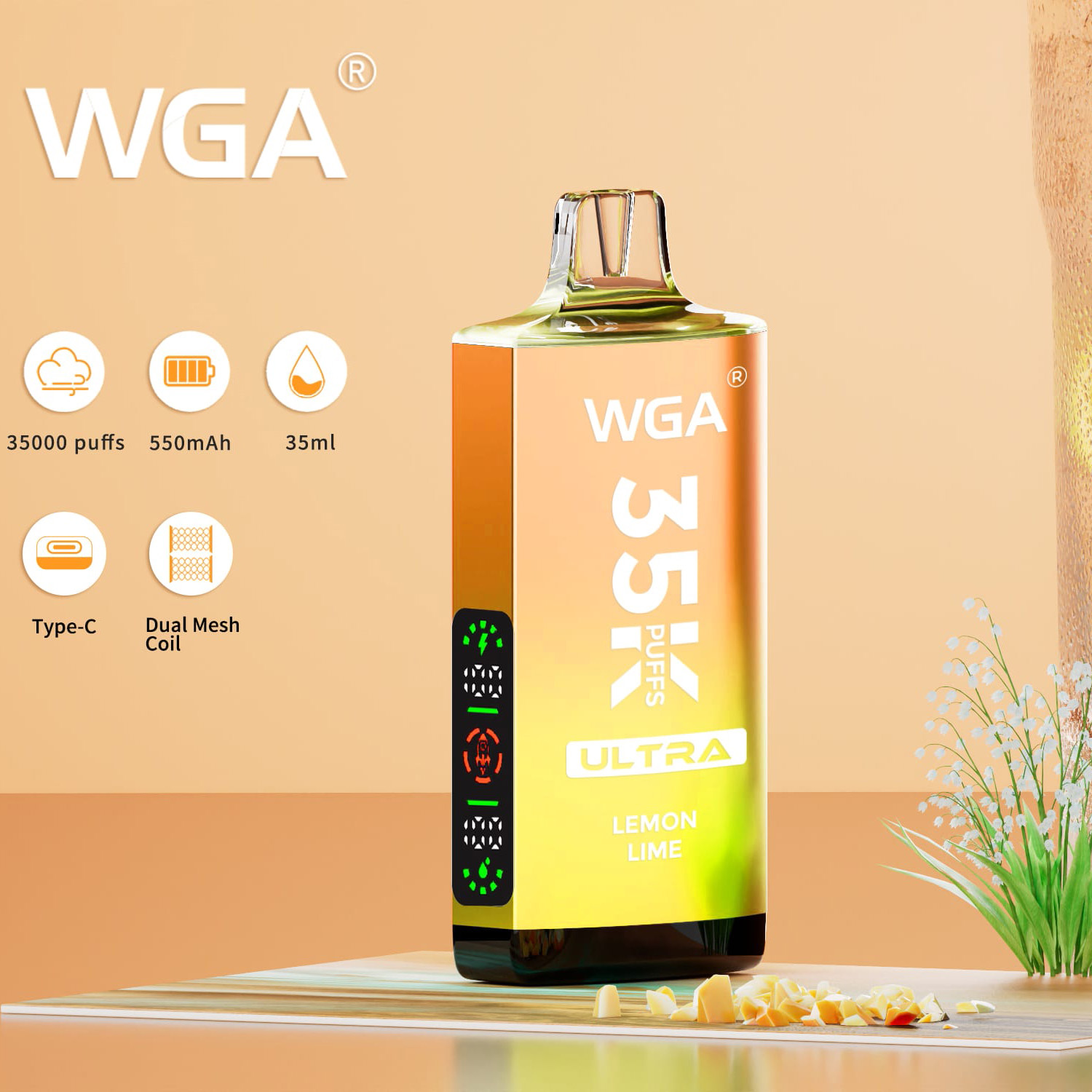 Wegwerp E Sigaret WGA Ultra 35000 Puffs Vape