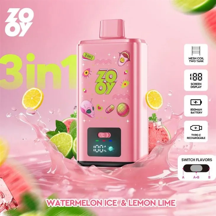 Wegwerp E Sigaret ZOOY 150K Puffs 3 in 1 Vape