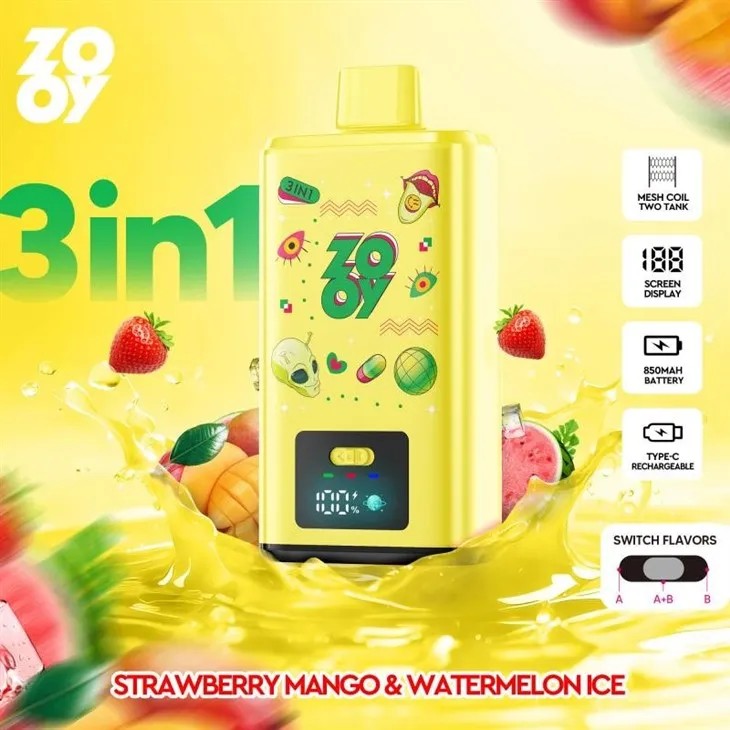 Wegwerp E Sigaret ZOOY 150K Puffs 3 in 1 Vape